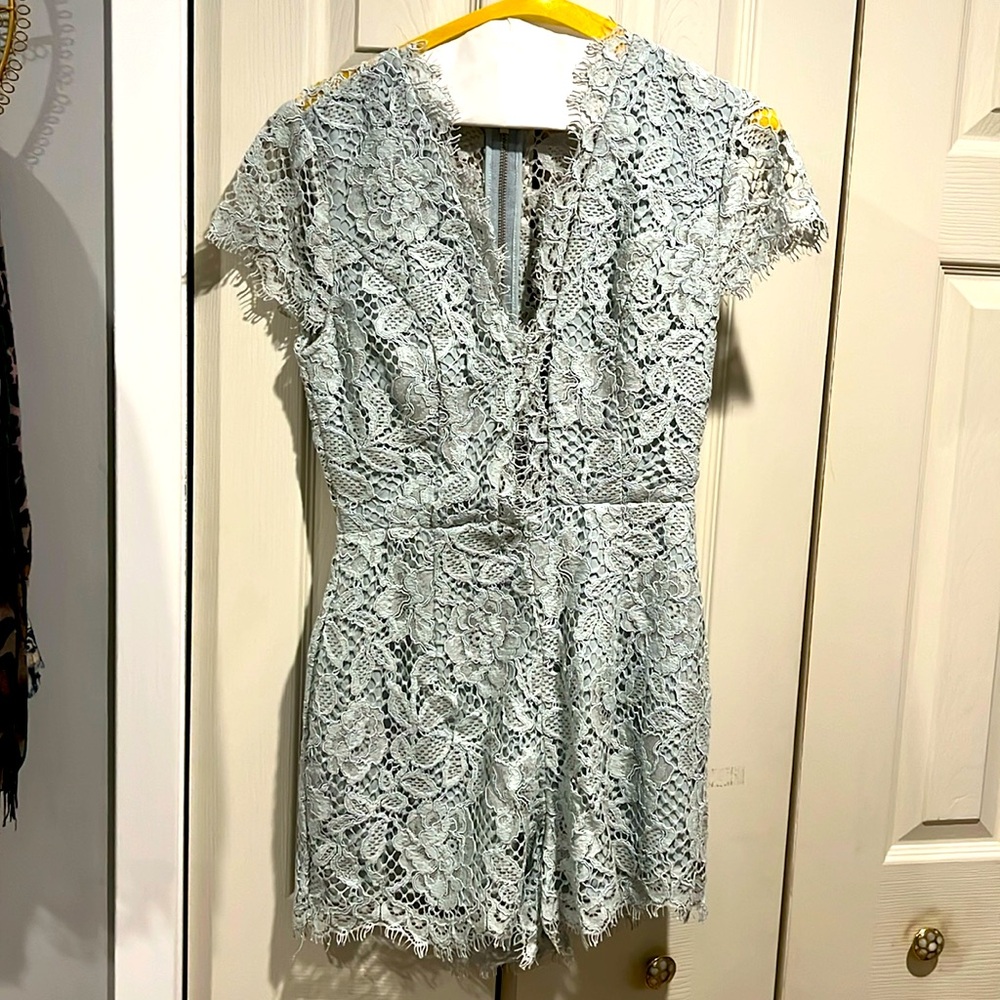 X by NBD V-neck Lacey Romper